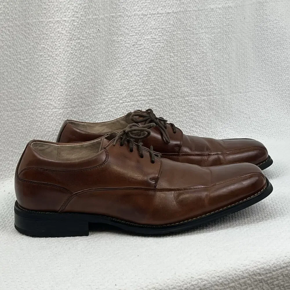 Florsheim Men’s 9.5 3E Brown Leather Square Toe Oxford Dress Shoes 11236-200